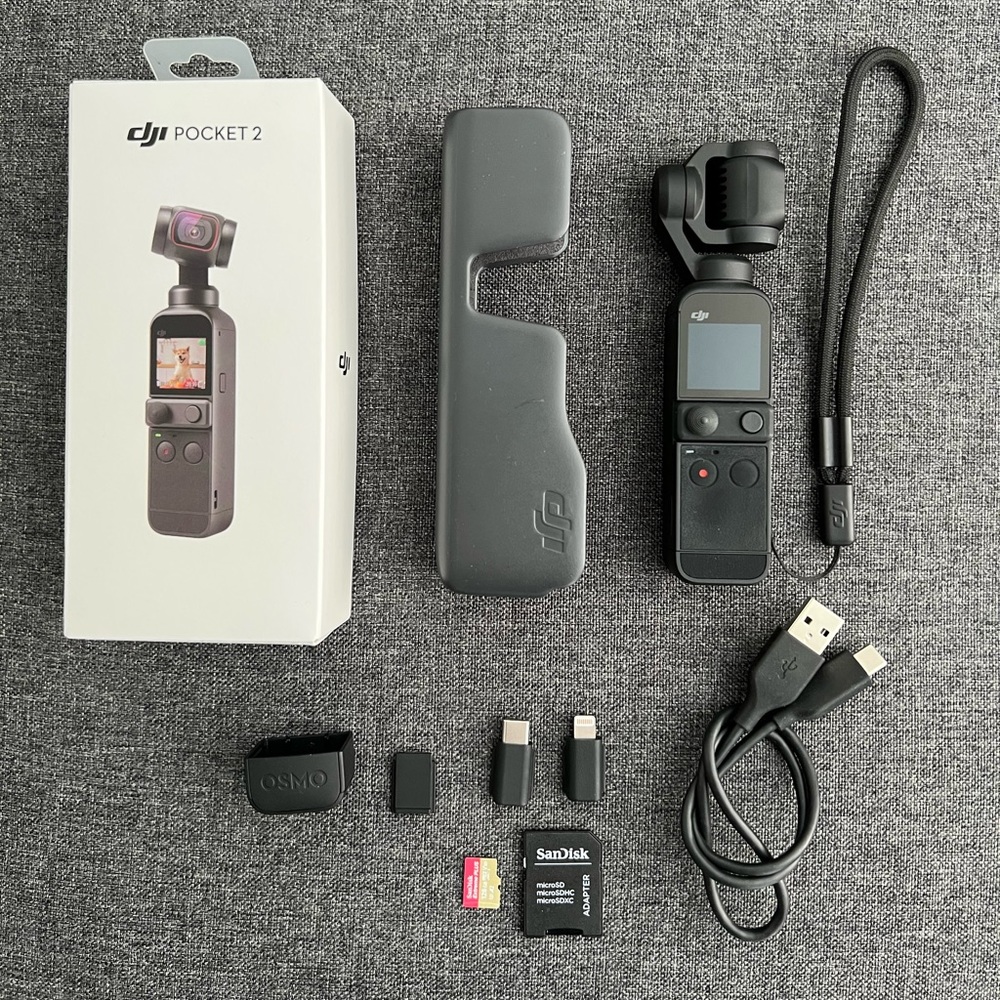 DJI Pocket 2 with microSD & Adapter